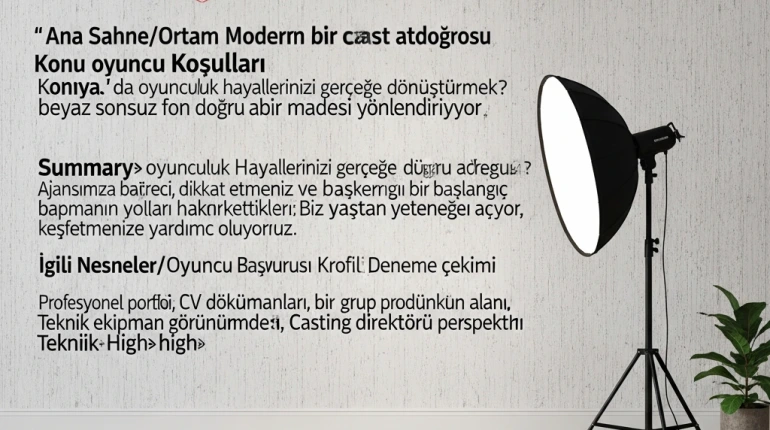 Konya Oyuncu Ajansı Başvuru Koşulları